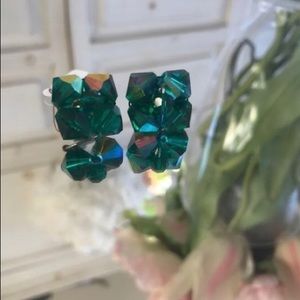 Dark Green Vintage Earrings